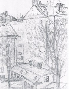 Utsikt mot gården/View to the Backyard, Stockholm 1957